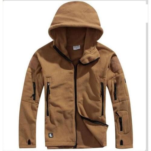 2019 Autumn Winter Thickened Tad Shark Skin Soft Shell Outdoor Warm Liner Fleece Jacket Mens Cold Jacket Hooded Coat Warm Coats