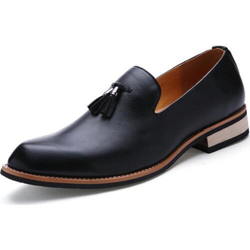 2019 Triple Joint Men Casual Dress Shoes Male Oxfords Office Shoes Men Wedding Party Leather Shoes Fashion British Style