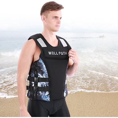 Neoprene Kayak Life Jacket Jet Ski Safety Buoyancy Life Saving Vest Adults Life Jacket Fishing Boating Kayaking Surfing Swimming