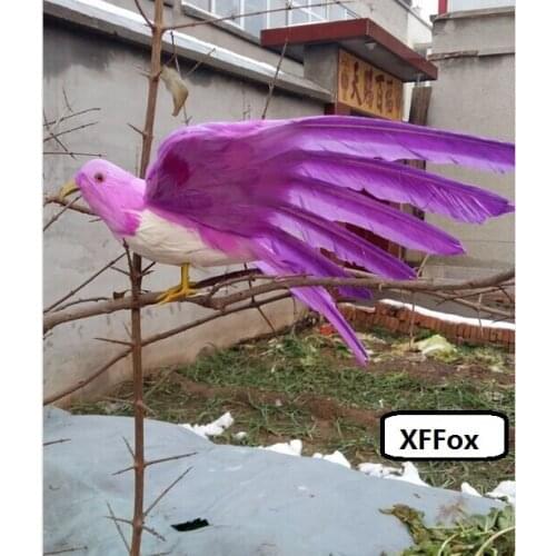 New simulation wings bird model foam&furs purple bird doll gift about 22cm xf0510