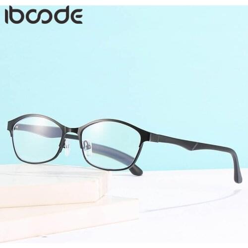 Iboode Anti Blue Light Square Frame Finished Myopia Glasses Women Men Nearsighted Eyeglasses Diopter -1.0 To -3.5 Unisex Eyewear