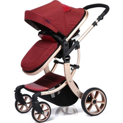Luxury Baby stroller can sit reclining shock absorber high landscape folding baby carriage travel baby car kinderwagen poussette