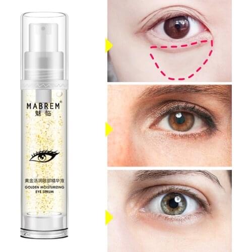 MABREM 22k Golden Eye Serum Moisturizing Anti-Wrinkle Anti-Age Hyaluronic Acid Remover Dark Circles Against Puffiness And Bags