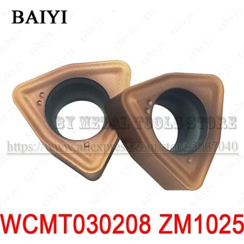 WCMT030208 ZM1025 WCMT 030208 U Drill inserts cutter lathe turning tools peach shaped WC type U drill blade water jet fast drill