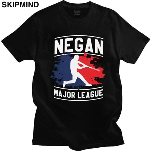 Humor Negan T Shirt for Men Soft Cotton Awesome Short Sleeves The Walking Dead T-Shirt Horror Drama TV Zombie Tshirt Merch Gift