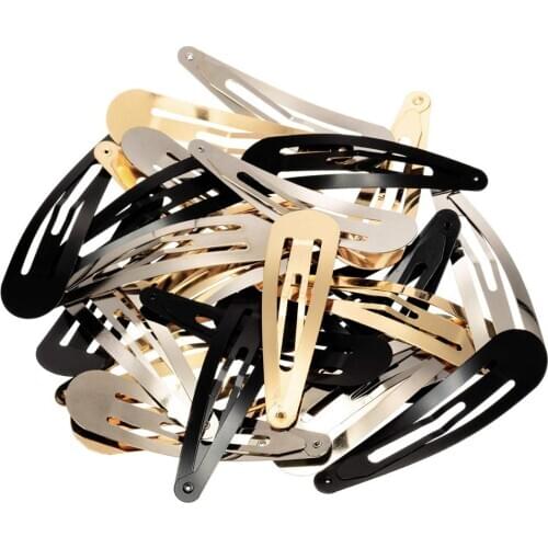 10pcs Snap Hair Clips BB Clips Gold Silver Black Hair Styling Tools Durable Metal BB Clips for Girls Women