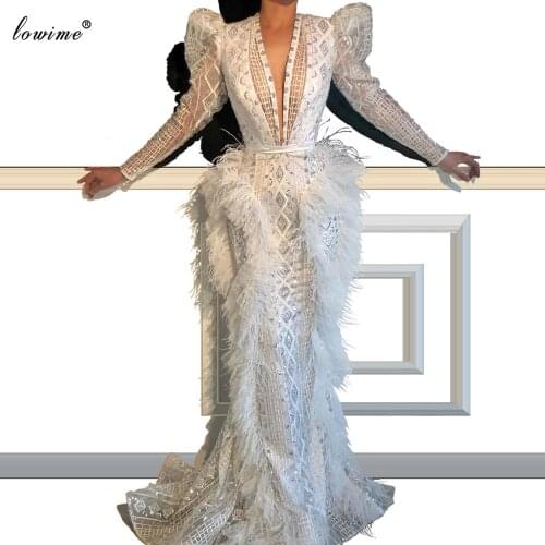 Turkish Couture Arabic Formal Evening Dresses Woman Party Night Long Sleeves Prom Dresses Dubai вечернее платье Mermaid Robe