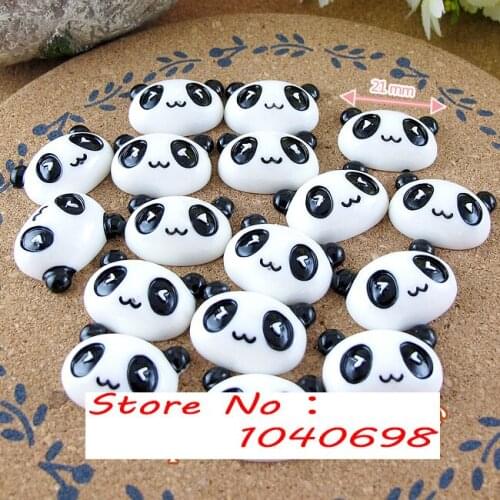 10pcs/lot cute Panda 21mm flat back resins kawaii cabochon crafts DIY home decoration
