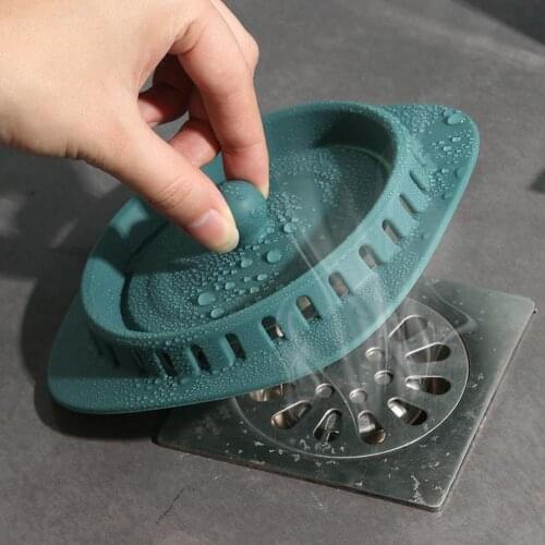 2 in 1 Insect-Proof Silicone Hair Stopper Bath Catcher Floor Drain Silicone Sink Strainer Waste Plug For Bathroom Kitchen