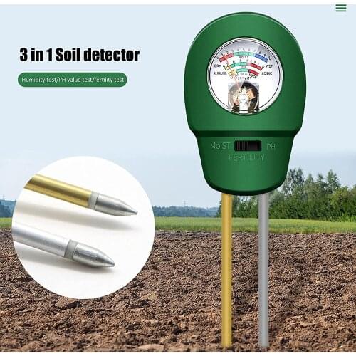 New 3 in 1 Soil Moisture Fertility Meter Flower Meter PH Testing Fertility Soil Meter Gardening Tool For Lawn/Outdoor/Indoor