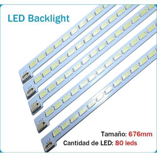 30 unids/lote 80 LED 676mm LED55X5000DE LTA550HQ22 550HQ20 HQ16 tira de LED LJ64-03515A STS550A66_80LED_rev0.1_111117