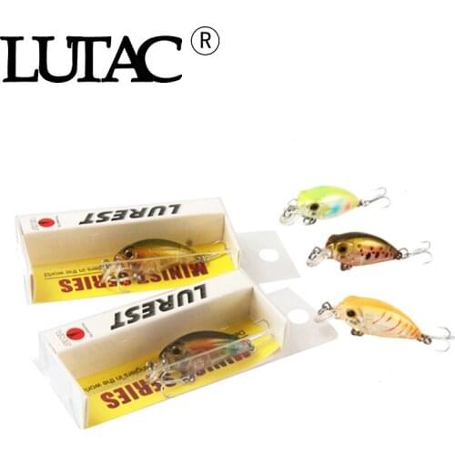 5pcs color combo 35mm 2.2gLUTAC fishing lures hard baits treble hook artificial baits carp bass water fishing tackle wobblers