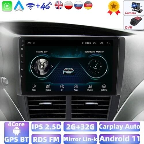 9" WiFi 2din Android 1G+16G Car Radio Multimedia Video Player Navigation GPS For Subaru Forester 3 SH 2007-2013 Head Unit