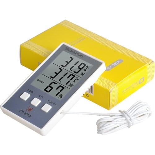 Digital Thermometer Hygrometer Indoor/Outdoor Fish Tank Temperature Humidity meter Weather Station Tester CX-201A