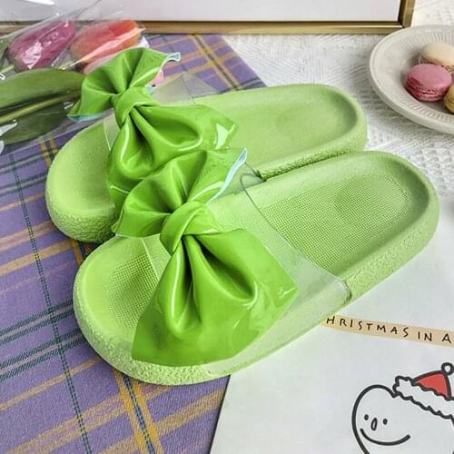 Fuzzy House Slippers For Women Girls Fur Slides Winter Warm Womens Indoor Slippers Green Heart Print Soft Bedroom Home Shoes