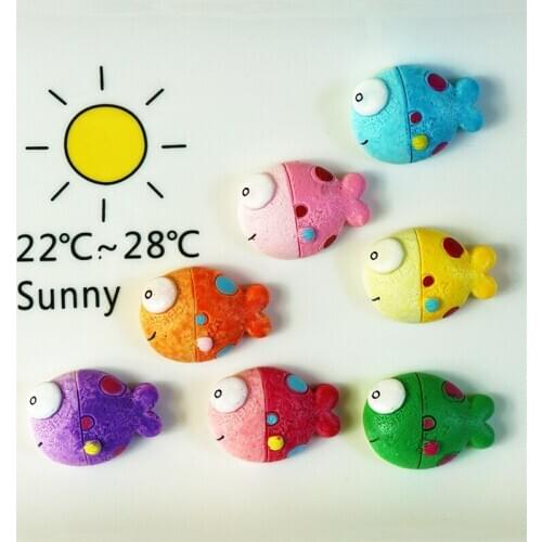 KawaiiFish Fridge Magnets Resin Cabochon Tropical Fish Refrigerator Magnetic sticke Home Decoration Accessories TravelSouvenirs