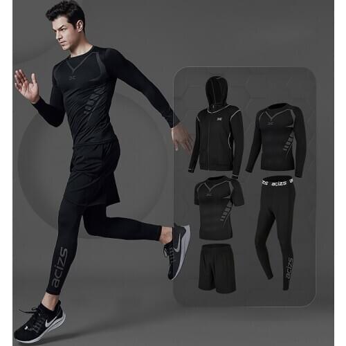 2021 Compression sport suits men sport sport sports quick drying running clothing sets joggers training gym fitness workout set