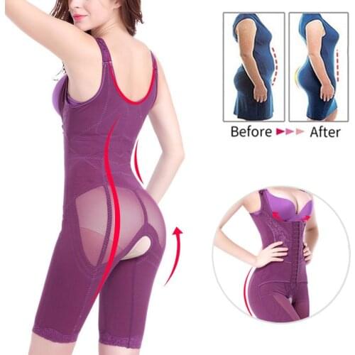 Shapewear Women Full Body Shaper Slimming Bodysuit Open Crotch Corset Waist Trainer Shaping Underwear Postpartum Recovery