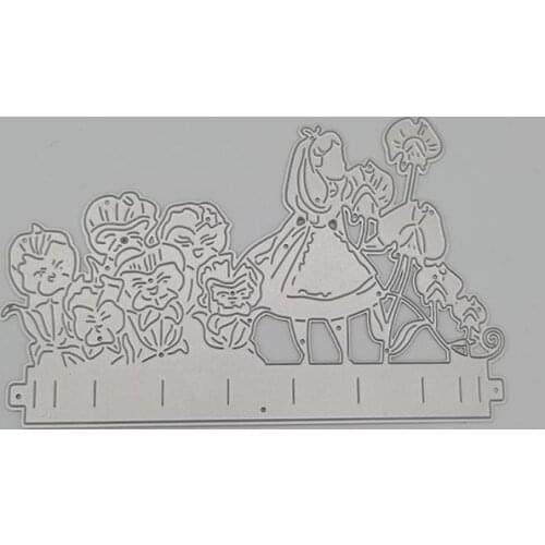 Princess in the garden Metal Cutting Dies DIY Scrapbooking Embossing Album Paper Cards Making Crafts Supplies