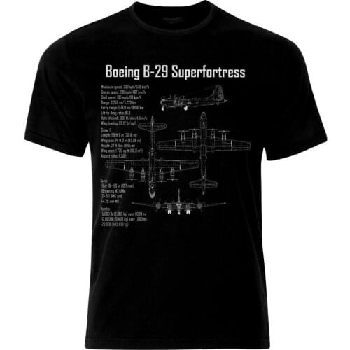 Boeing B-29 Superfortress US Army Aircraft World War 2 Mens summer cotton o-neck t-shirt