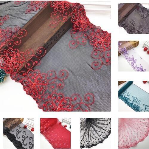 New High Quality 2Yards Embroidery Lace Fabric Trim Material DIY Craft&Sewing Lace Clothing Fabric Multiple Styles Available