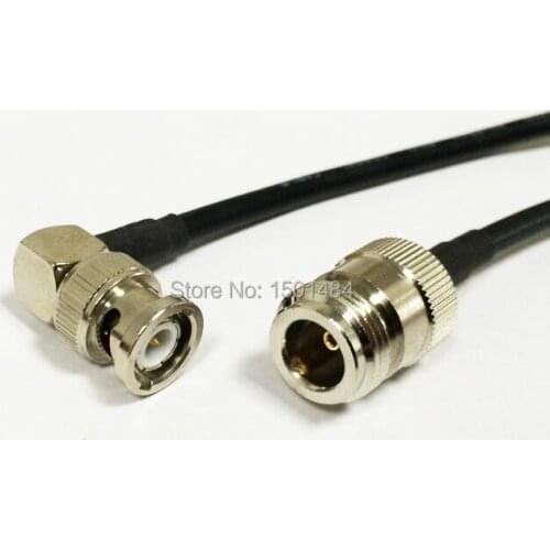 New N Female Jack Connector Switch BNC Male Plug Right Angle Convertor RG58 Wholesale Fast Ship 50CM 20"Adapter