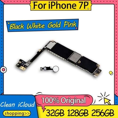 Original For iPhone 7 Plus motherboard With/Without Touch ID,Unlocked iCloud For iPhone 7 Plus 7P logic board
