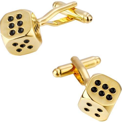 KC-5 The new golden dice cufflinks French special shirt sleeve nail wholesale quantities Gamblers series