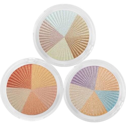 10 Piece 5 In 1 Highlighter Palette Private Label Stereo Brightening Face Highlight Pressed Powder Body Shimmer Makeup Wholesale