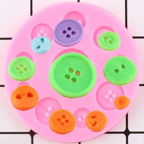 Buttons Cake Border Silicone Mold DIY Fondant Chocolate Mould Biscuits Baking Candy Resin Clay Molds Cake Decorating Tools
