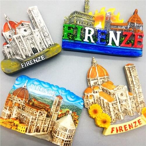 Handmade Painted Firenze Italy Refrigerator Magnet World Tourism Souvenirs Fridge Magnets Home Decortion Magnetic Stickers