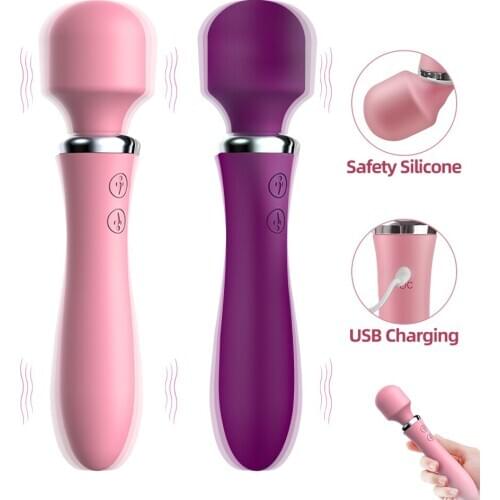 Silicone G Spot Vibrating Dildo Powerful Magic Wand AV Vibrator Sex Toys For Women Clitoris Stimulation Adults Massager Stick