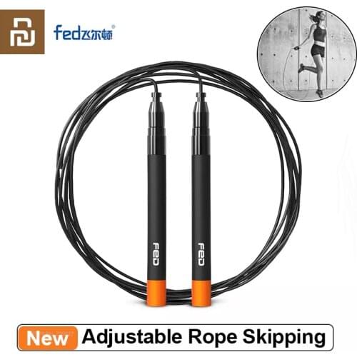 Youpin FED Double Bearing Steel Wire Rope Skipping Adjustable Speed Length Self-locking Design With Slip-proof Silica Gel Handle
