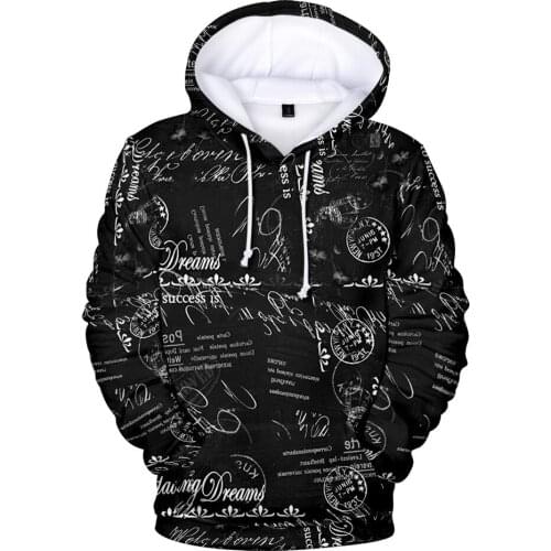 3D Hoodies Poster Text Fashion Sweatshirt Men/Women Clothing Casual Streetwear Couple Hoodie Pullover Autumn Sweatshirts Tops