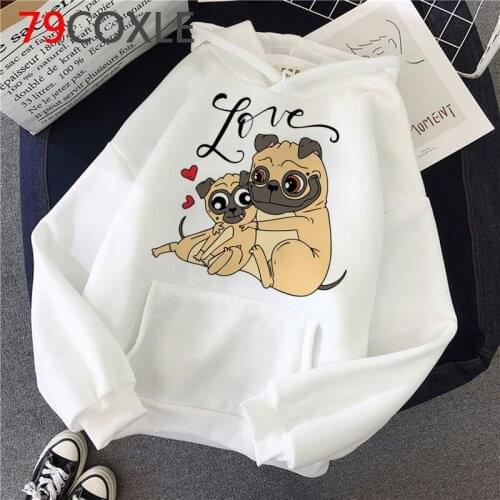 Pug Dog French Bulldog Pugs hoodies female grunge harajuku female hoddies printed hip hop
