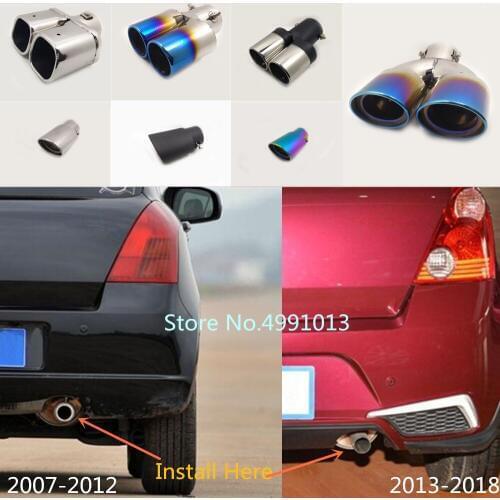For Suzuki Swift 2007 2008-2010 2011 2012 2013 2014 2015 2016-2018 Car back Cover Muffler End Tail Pipe Dedicate outlet Exhaust