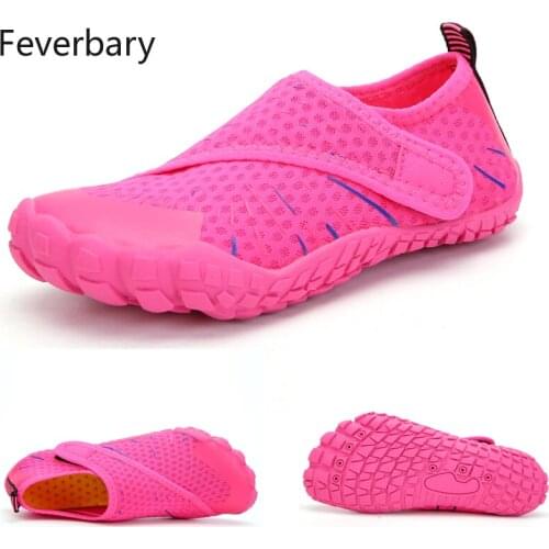 Feverbary Summer Beach Aqua Shoes Women Children Beach Game Fishing Surfing Non-slip Water Sport Shoes