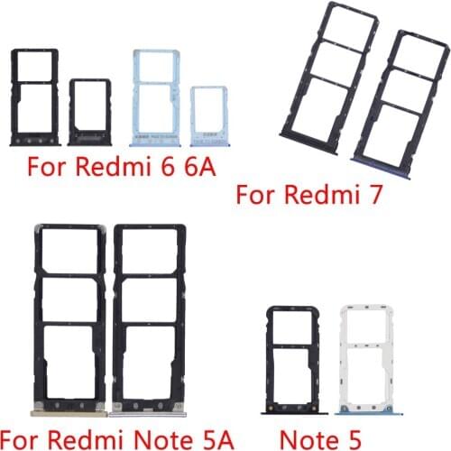 10pcs SIM Card Holder Tray Slot Holder Adapter For Xiaomi Redmi 7 6 6A Note 5A 5