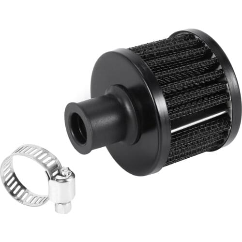 13mm Oil Mini Breather Cold Air Filter Fuel Crankcase Engine for Car Color:Silver