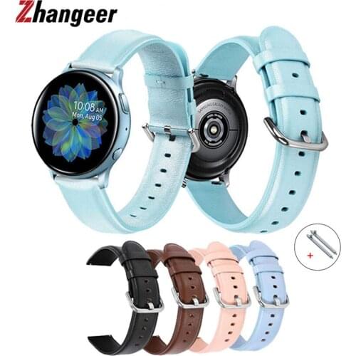 20 22MM Quick Release Straps For Samsung Galaxy 42 46MM gear S2 S3 S4 Active 2 Genuine Leather Band For Huawei Watch 2 Pro/ GT