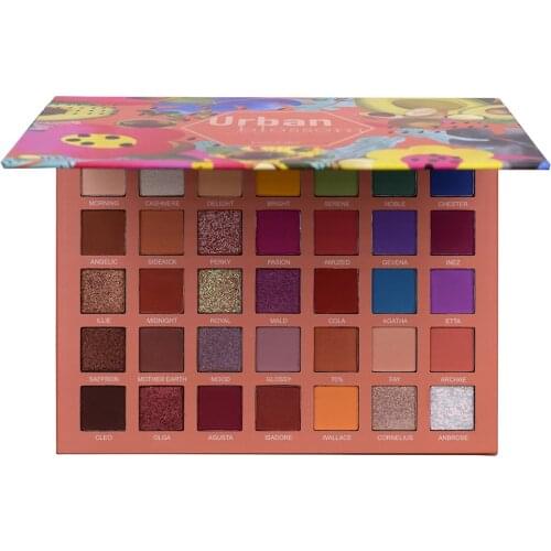 35 Color Eye Shadow Palette Rainbow Neon Shimmer Matte Glitter Eye Shadow Pallete Colorful Metallic Pigmented Makeup Palette