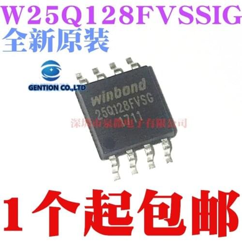 5PCS W25Q128 W25Q128FVSSIG W25Q128FVSG SOP8 in stock 100% new and original