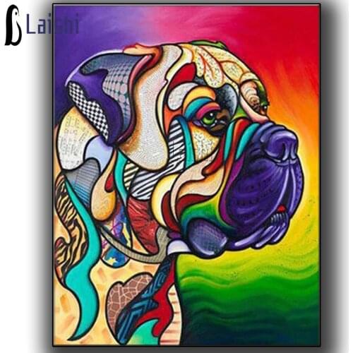 Diamond Painting Abstract doodle french bulldog Full Diamond Embroidery, Round Square Diamond Mosaic, Cross Stitch Sticker Gift
