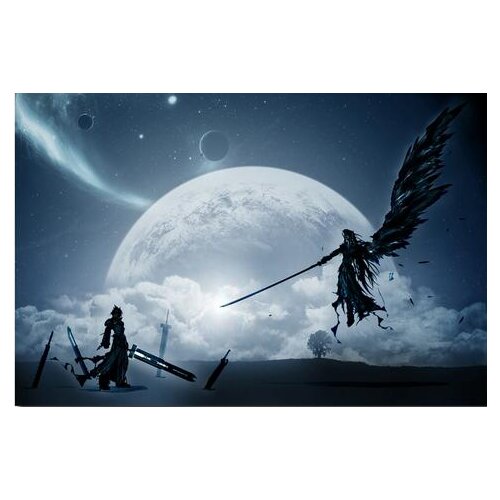 More style Final Fantasy VII Game Art Film Print Silk Poster Home Wall Decor 24x36inch