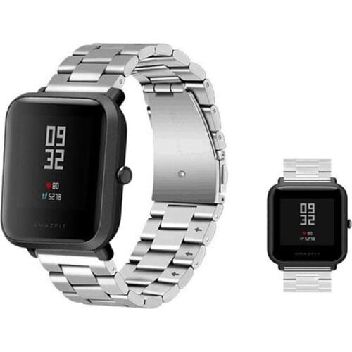 Bracelet For Amazfit GTS/2/2e/GTS2 Mini/GTR 42mm/47mm/GTR2/2e/stratos 2/3 Stainless steel watch band 20mm 22mm Amazfit bip strap