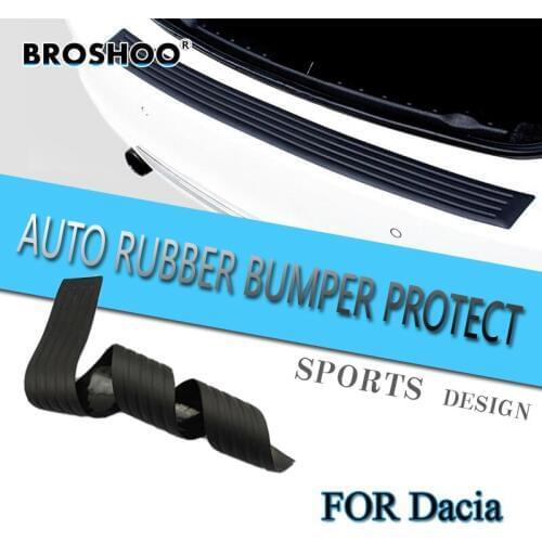 BROSHOO Car Styling Rubber Rear Guard Bumper Trunk Protector Trim Cover Strip For Dacia For Duster Sandero Lodgy Logan Dokker