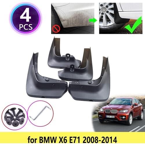 For BMW X6 E71 2008 2009 2010 2011 2012 2013 2014 Mudguards Mudflap Fender Mud Flaps Splash Guards Rear Wheel Car Accessories
