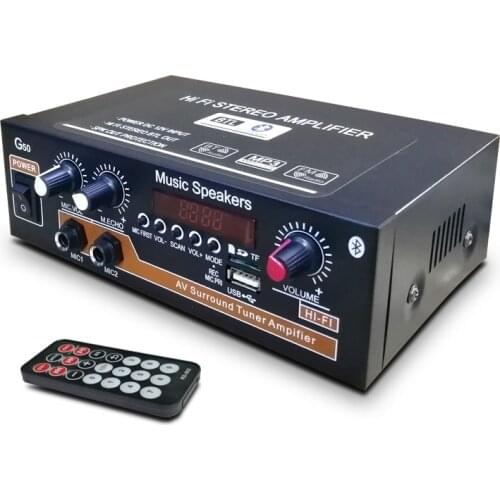 G50 Digital Home Amplifier Bluetooth-compatible 5.0 Power Amplifier HiFi Subwoofer Home Music Speakers With Remote Control