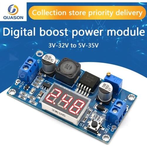 DC-DC XL6009 Digital Boost Step Up Power Supply Module Adjustable 4.5-32V to 5-52V Step-up Voltage Regulator With LED Voltmeter
