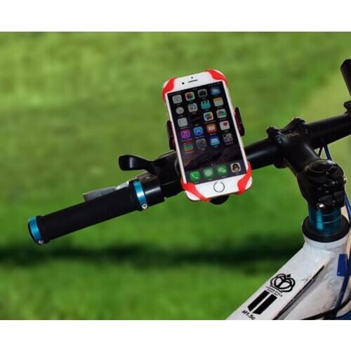 50pc/lot Bike Bicycle Motorcycle Handlebar Mount Holder Phone Holder With Silicone Support Band For Iphone XIAOMI GPS Universal